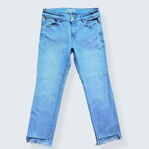 DL1961 Mara Instasculpt Straight Ankle Jeans Light Blue Wash Size 28